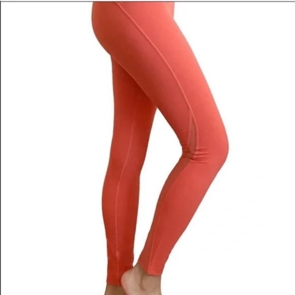 Lululemon Training Times 25” Leggings Poppy Coral Size 8 EUC - Picture 1 of 14